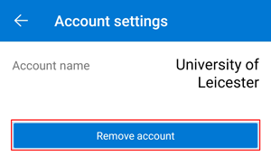 Remove account